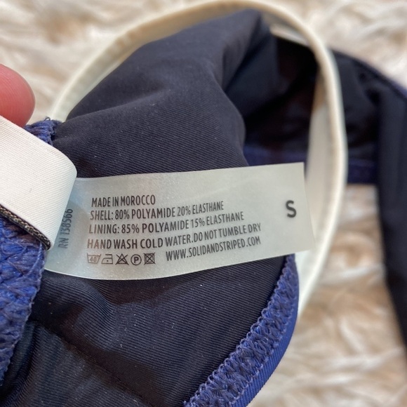 SOLID & STRIPED Blue and White Bikini - Picture 8 of 8